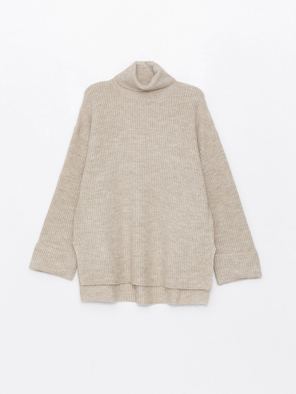 LCWAIKIKI Classic Turtleneck Plain Long Sleeve Women's Knitwear Sweater -W46397Z8-VBR