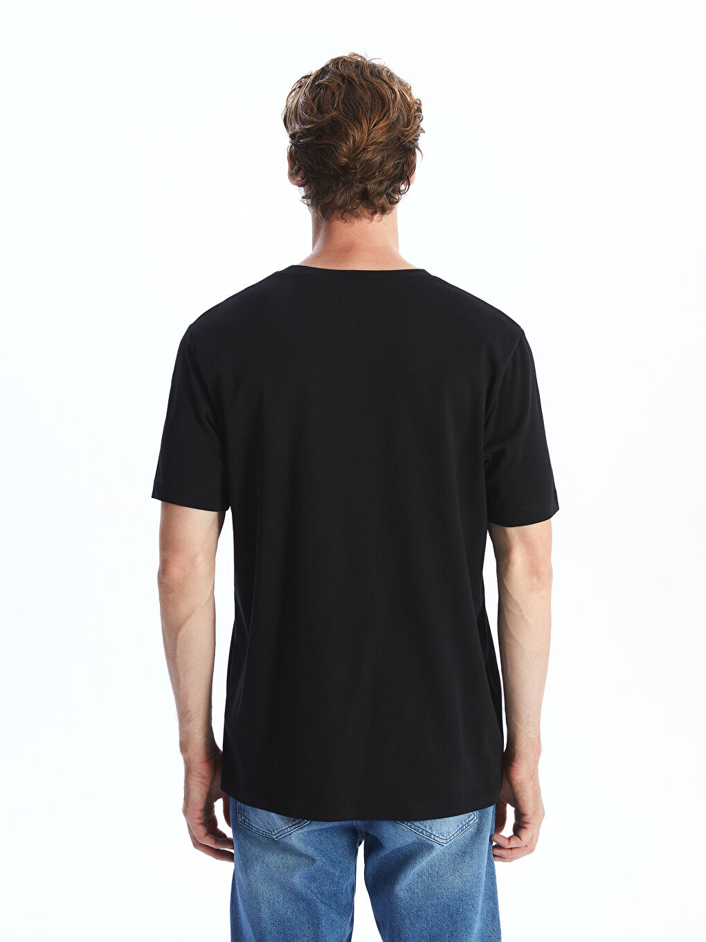 T-shirt à Manches Courtes pour Hommes avec Col Rond-3