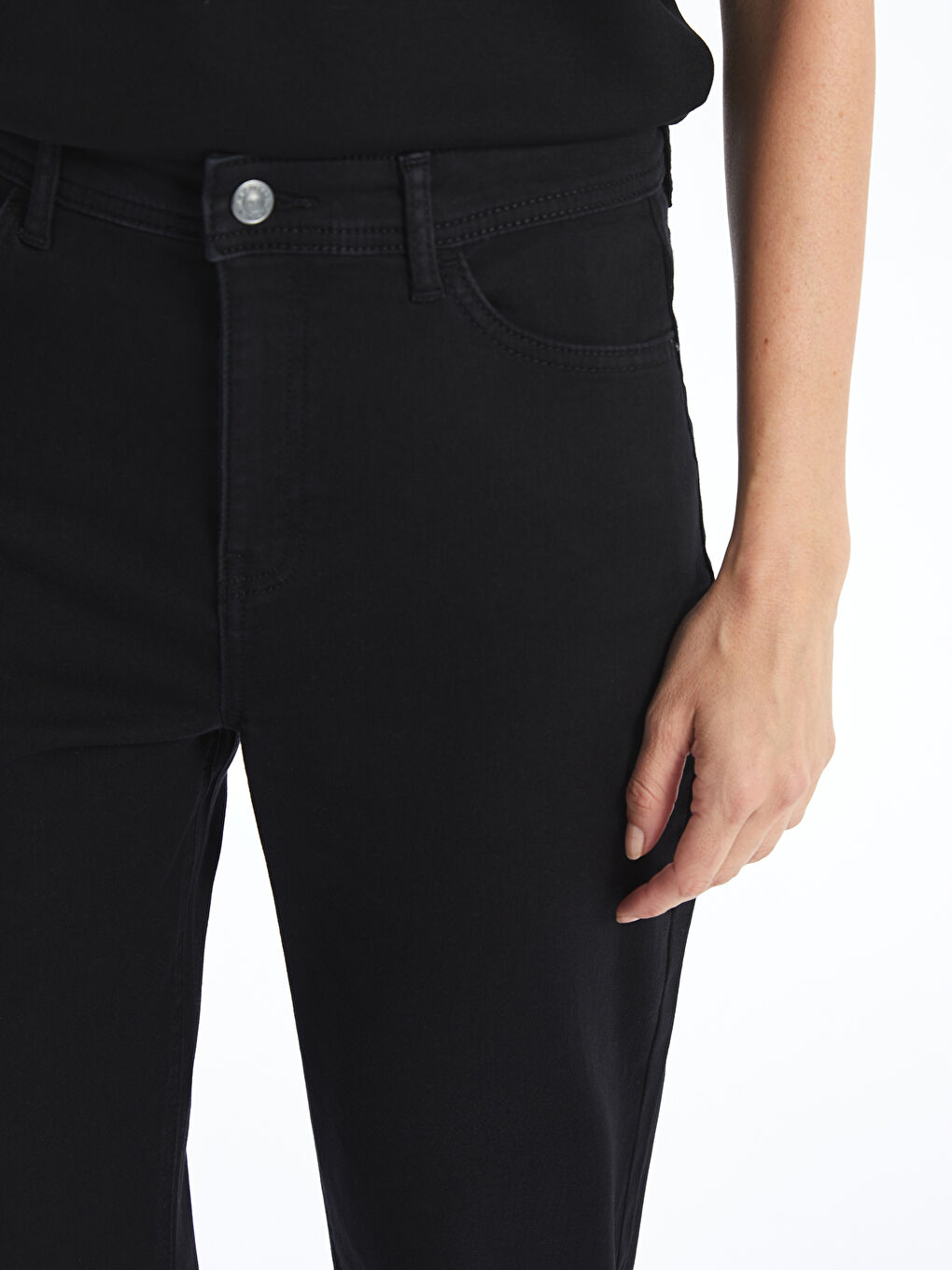 LCWAIKIKI Classic Slim Fit Women's Inner Brushed Jeans -W46421Z8-J0F