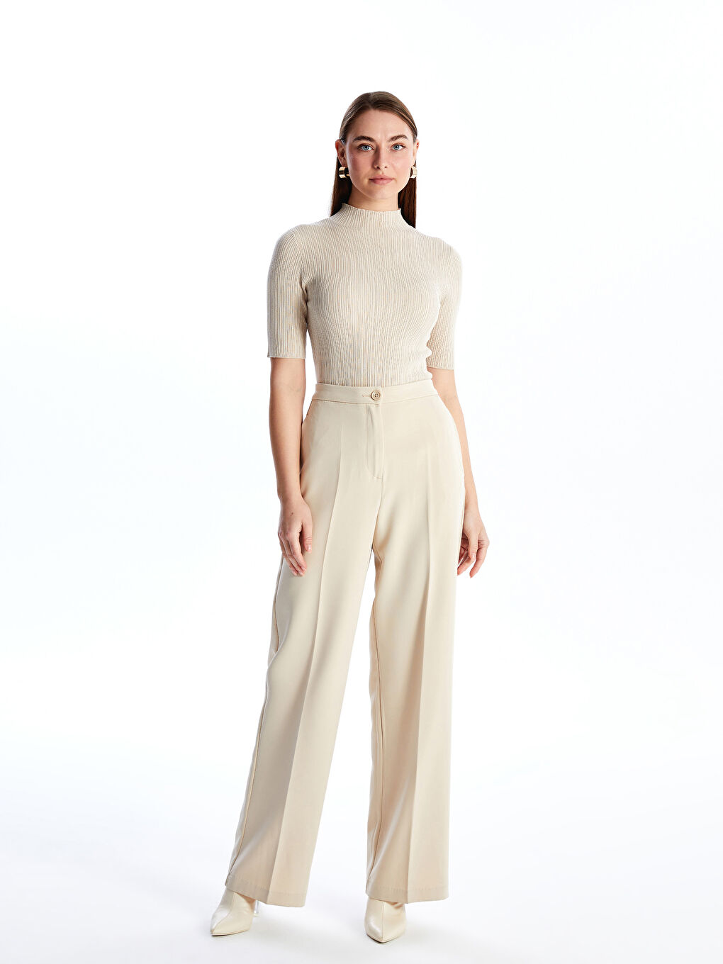 ნახევრად გოლფი ქალებისთვის ნაქსოვი სვიტერი-2