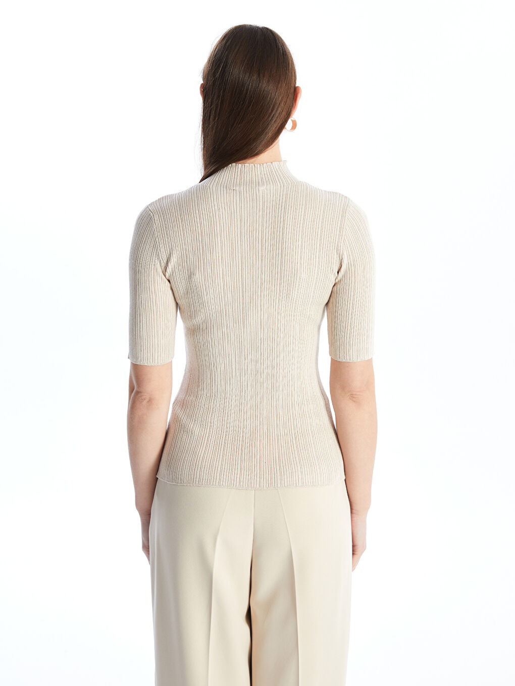 ნახევრად გოლფი ქალებისთვის ნაქსოვი სვიტერი-4