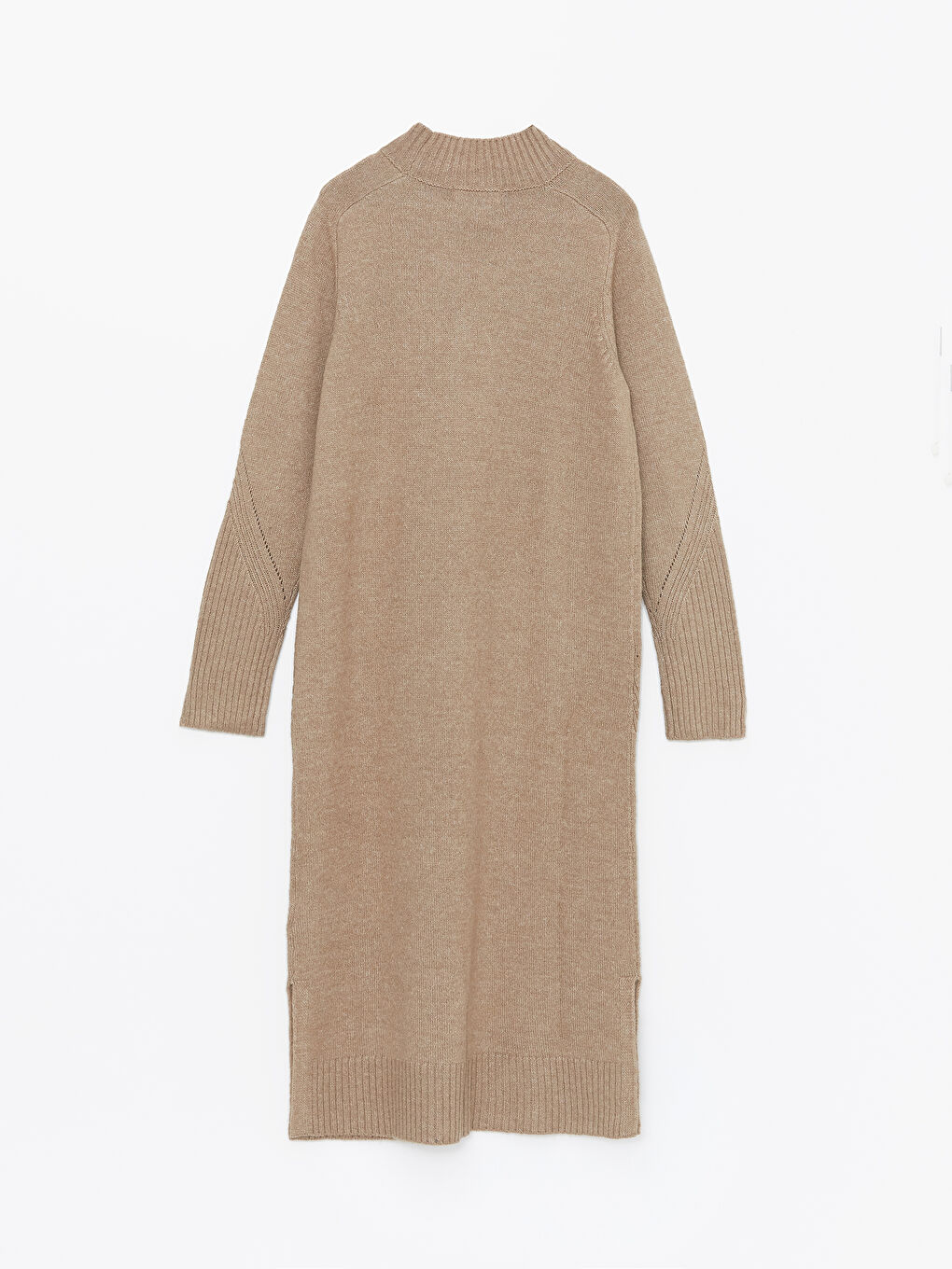 LCWAIKIKI Classic Crew Neck Plain Long Sleeve Women's Knitwear Dress -W46441Z8-D4N