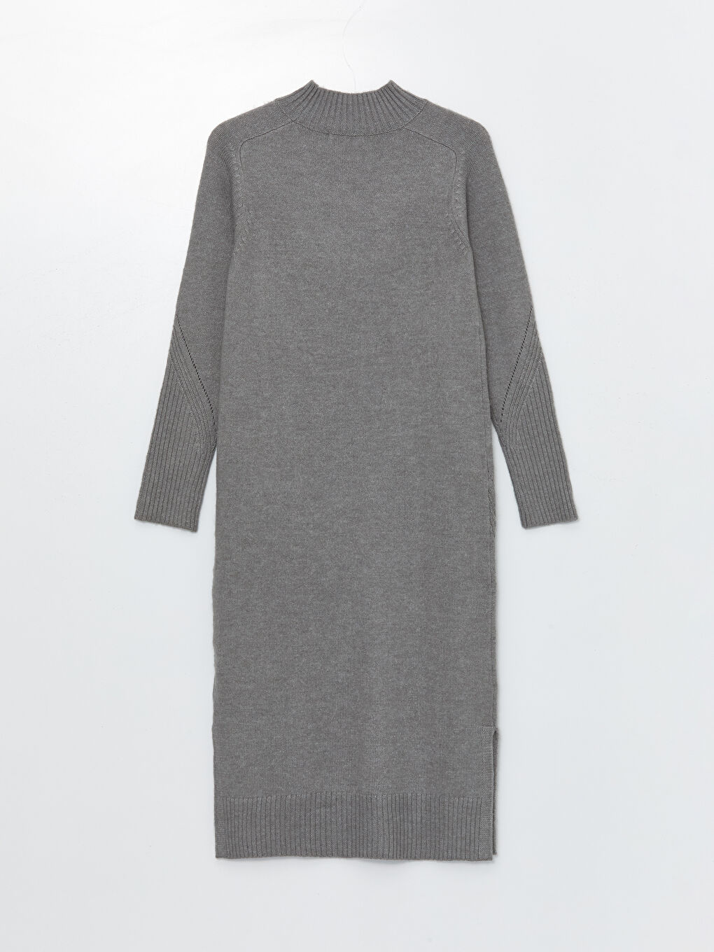 LCWAIKIKI Classic Crew Neck Plain Long Sleeve Women's Knitwear Dress -W46441Z8-DD0