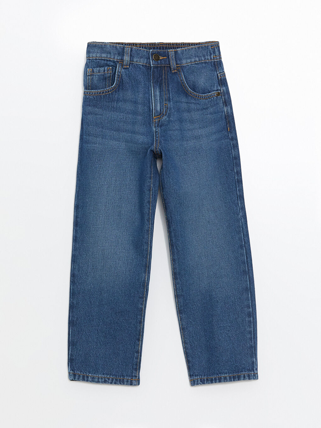 LCW Kids Orta İndigo Rodeo Beli Lastikli Loose Fit Erkek Çocuk Jean Pantolon - 1