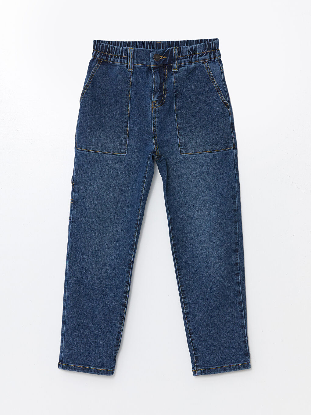 LCW Kids Orta İndigo Rodeo Beli Lastikli Loose Fit Erkek Çocuk Jean Pantolon - 3