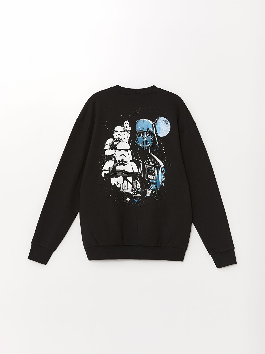 LCW Casual Yeni Siyah Bisiklet Yaka Uzun Kollu Baskılı Erkek Sweatshirt - 6