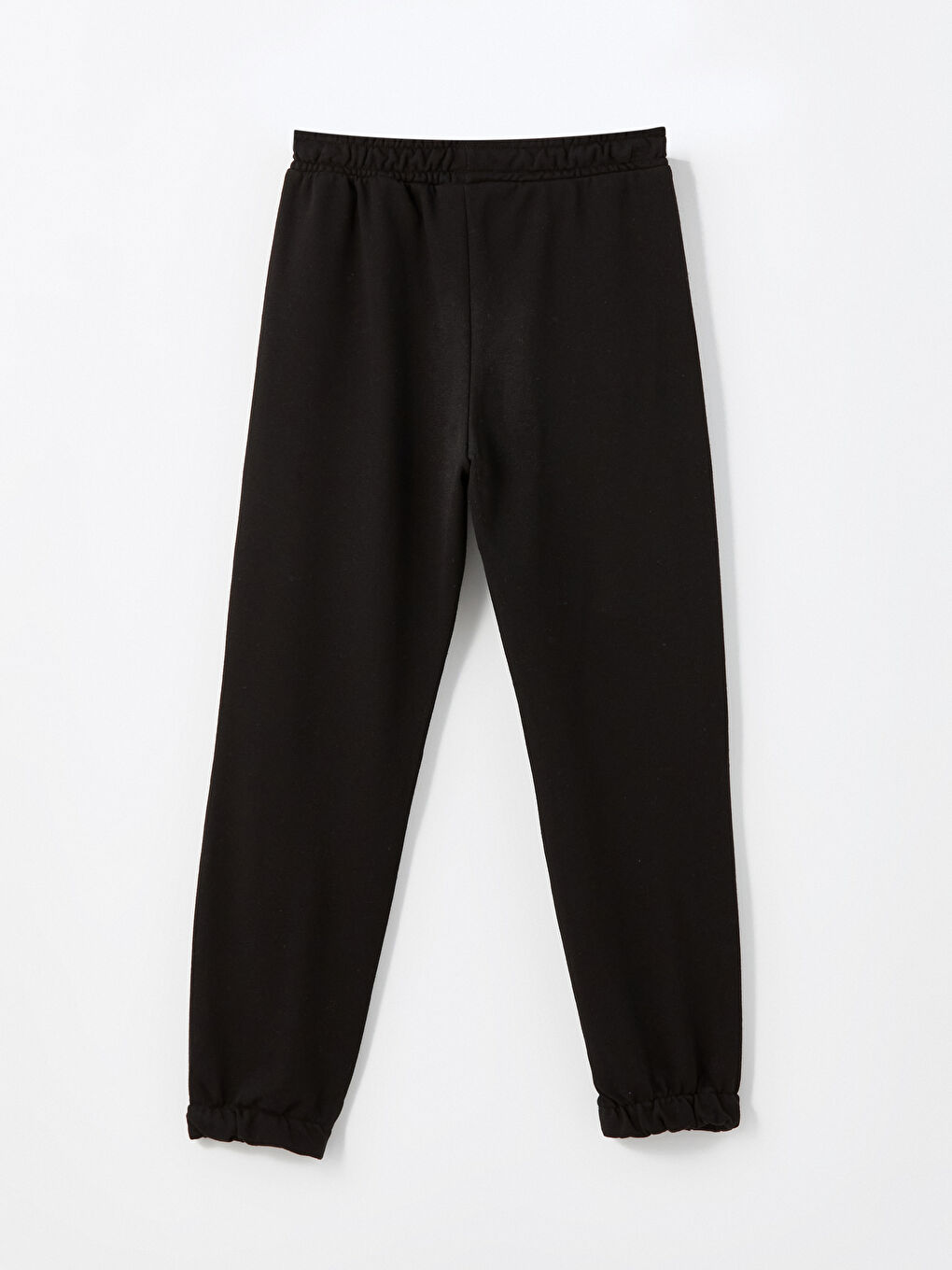 Siyah Beli Lastikli Kız Çocuk Jogger Eşofman Altı-1