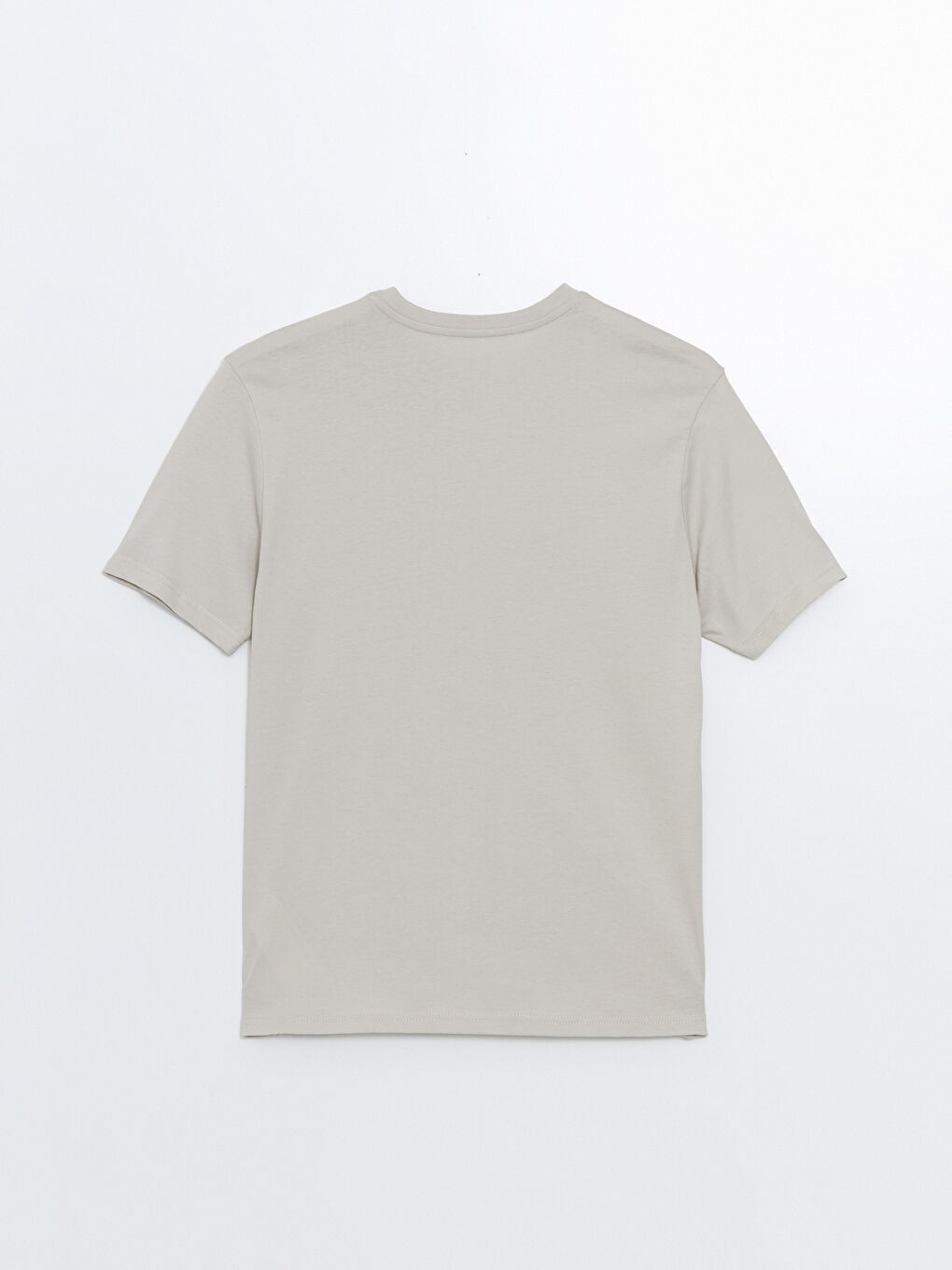 Gri Bisiklet Yaka Baskılı Penye Erkek Pijama Üst-1