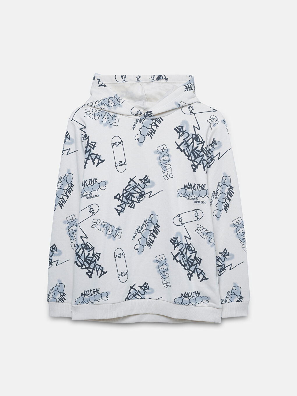 Crew Neck Printed Long Sleeve Boys' Sweatshirt