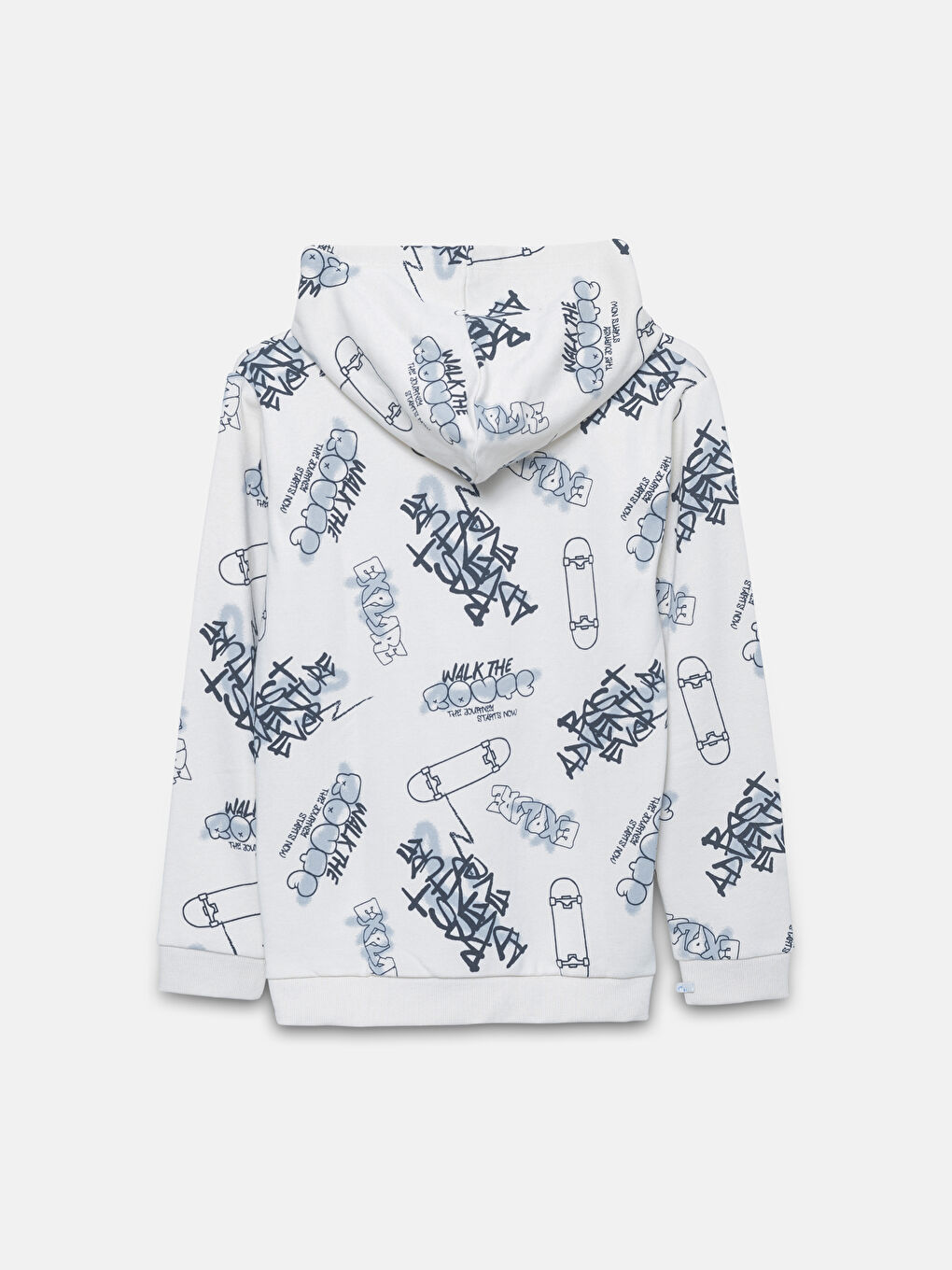 Crew Neck Printed Long Sleeve Boys' Sweatshirt-1