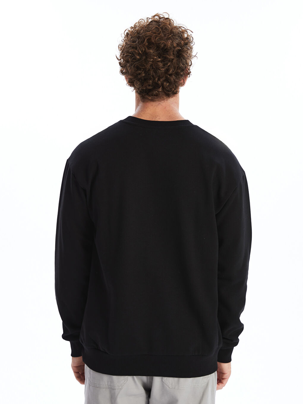 Sweatshirt Épais à Manches Longues pour Hommes avec Col Rond-3