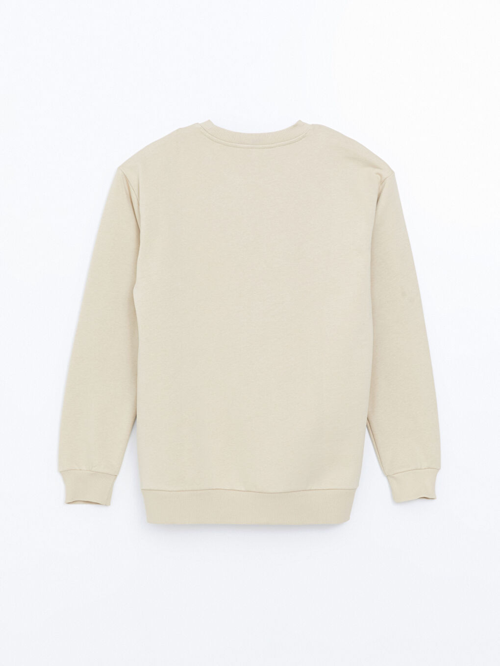 سويت شيرت تخين كم طويل بياقة دائرية للرجال-6