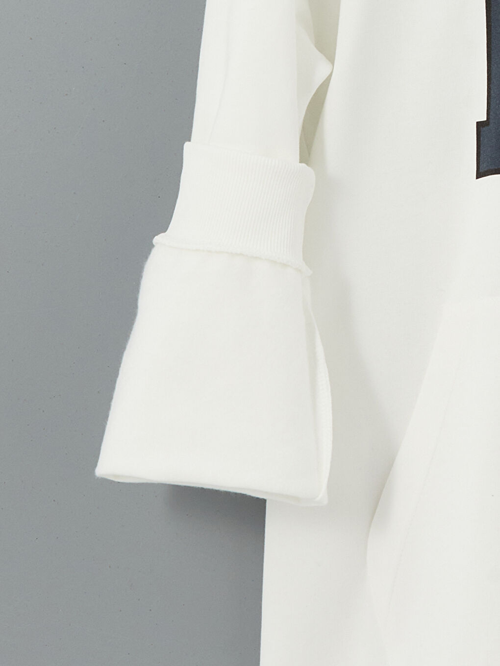 هودي سميك مطبوع كم طويل للرجال-6