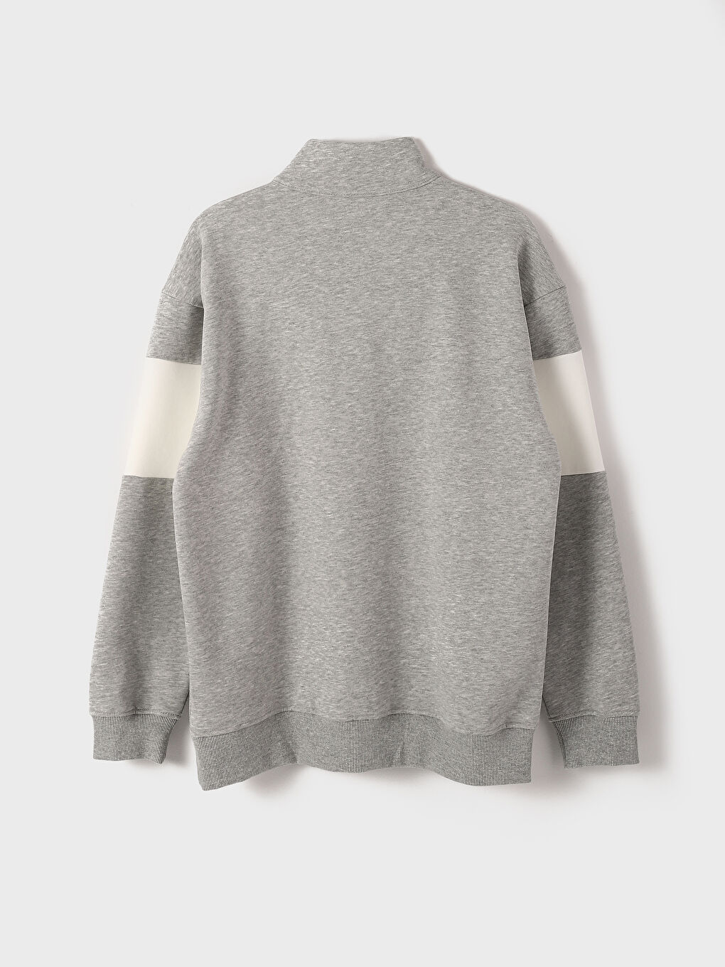 Funnel Neck Long Sleeve Printed Men's Thick Sweatshirt-1