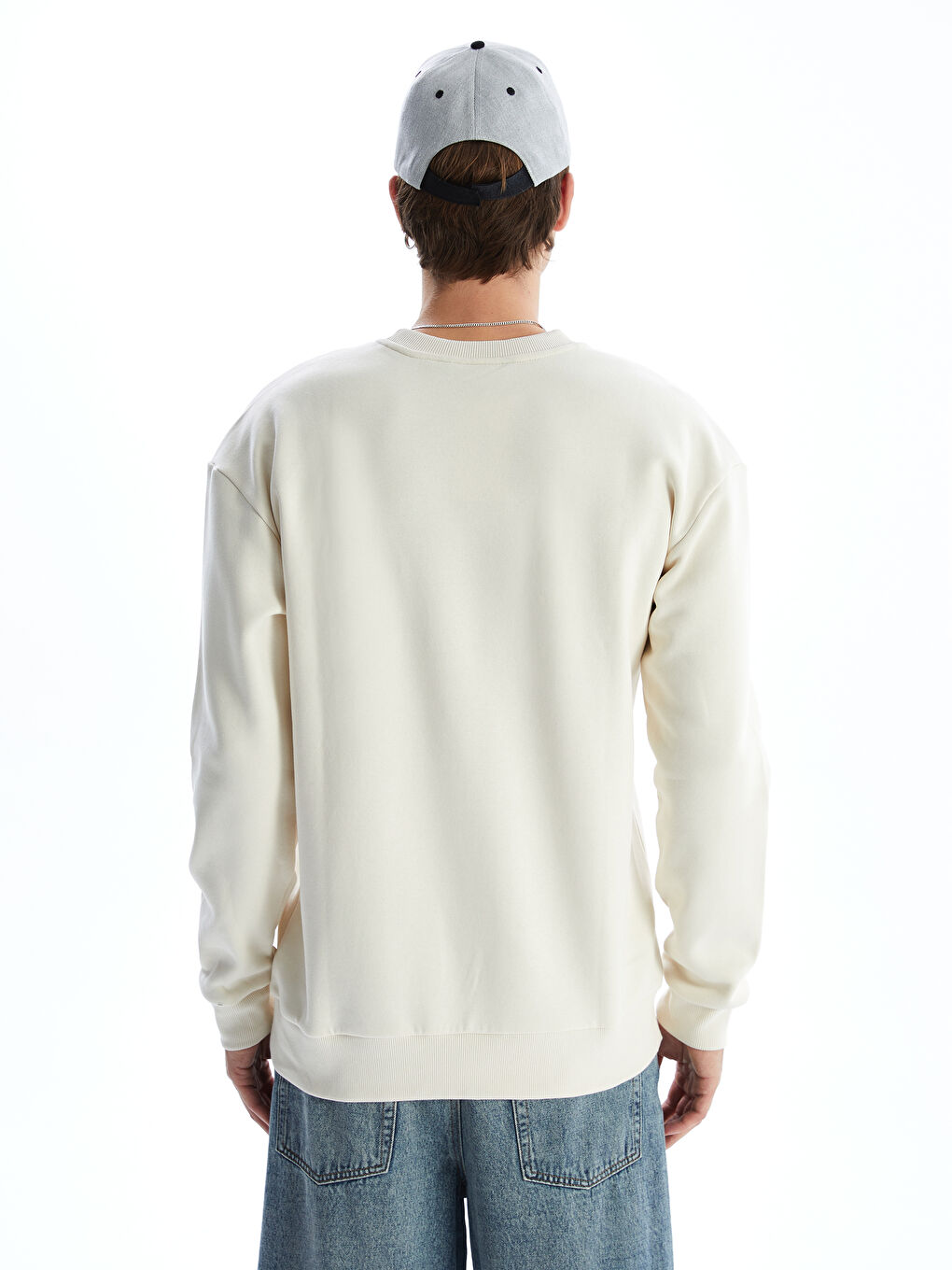 Ерлерге арналған сакраменто принтті қалың свитшот-3