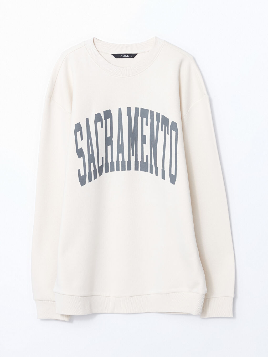 Ерлерге арналған сакраменто принтті қалың свитшот-4