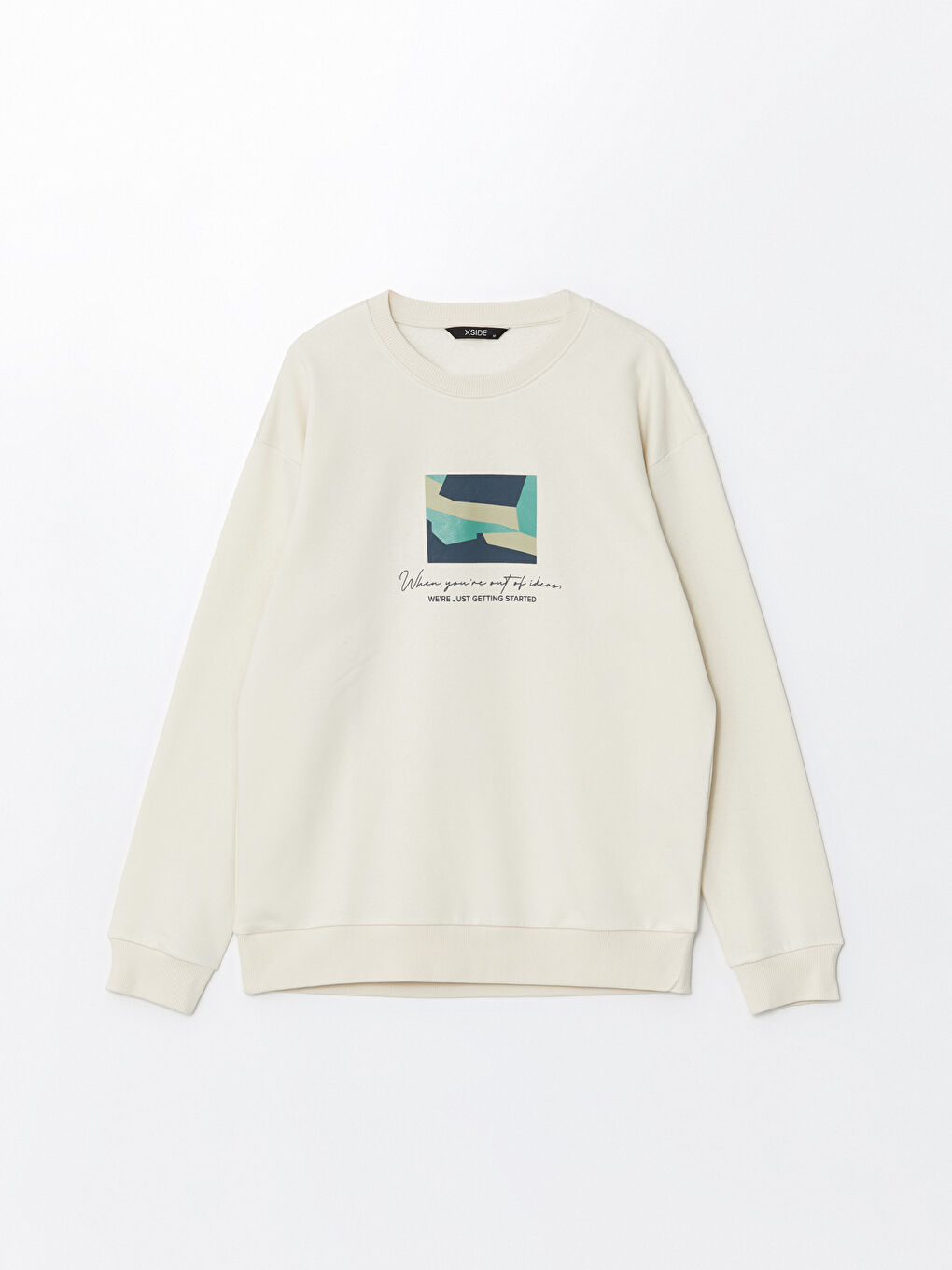 Crew Neck Long Sleeve Printed Men's Sweatshirt-4