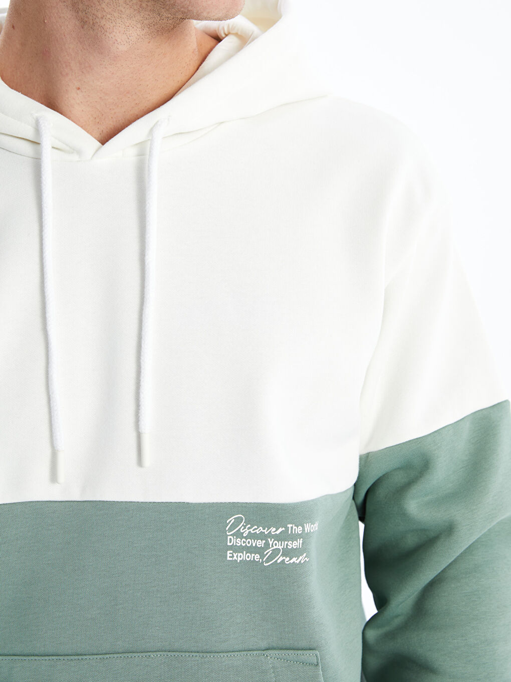 Long Sleeve Color Block Men's Hoodie-2