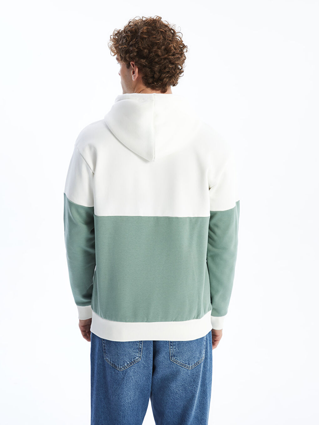 Long Sleeve Color Block Men's Hoodie-3