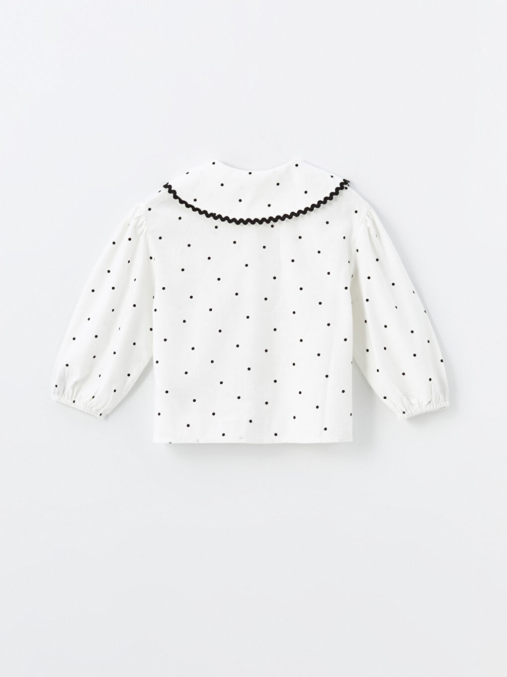 Long Sleeve Polka Dot Girls' Shirt-2