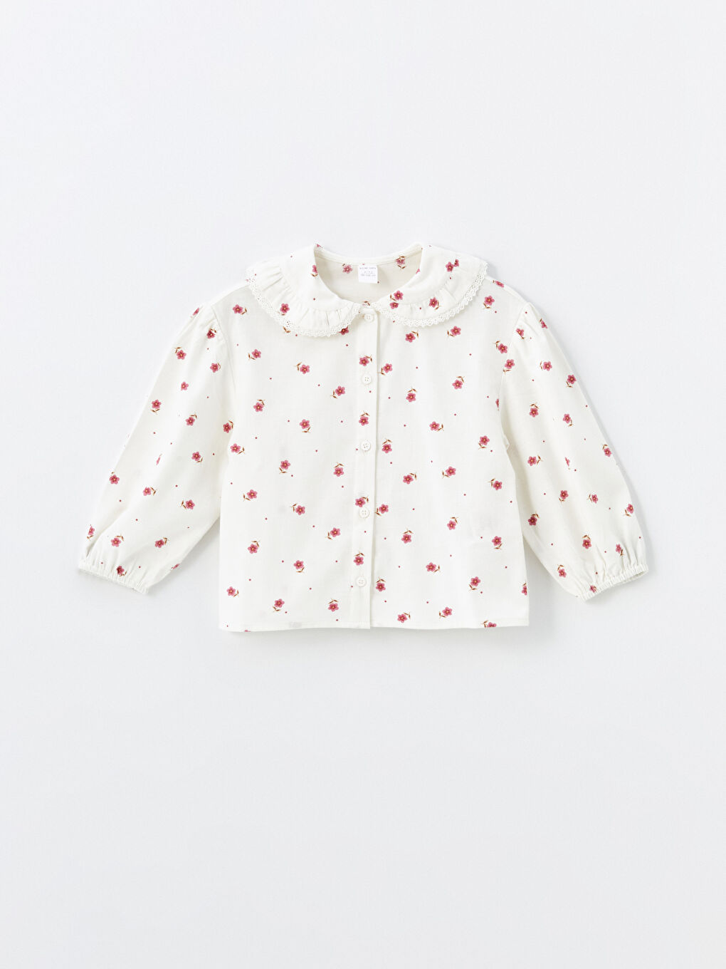 LCW baby Peter Pan Collar Long Sleeve Floral Girl's Shirt -W46557Z1-LRA