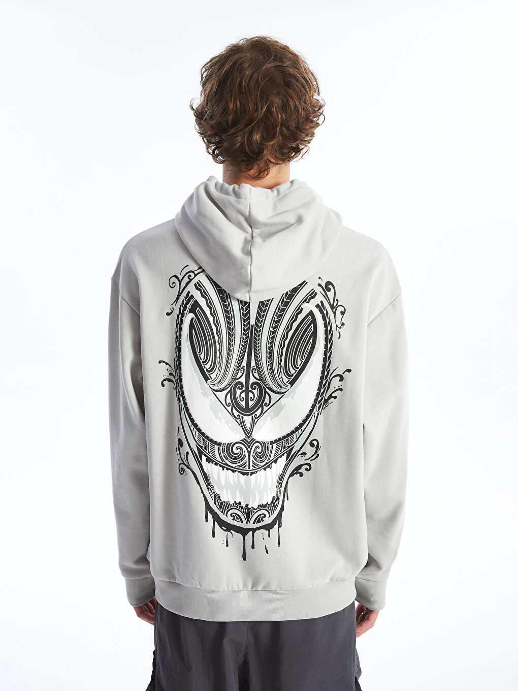 XSIDE Long Sleeve Venom Printed Men's Thick Hoodie -W46595Z8-YGE