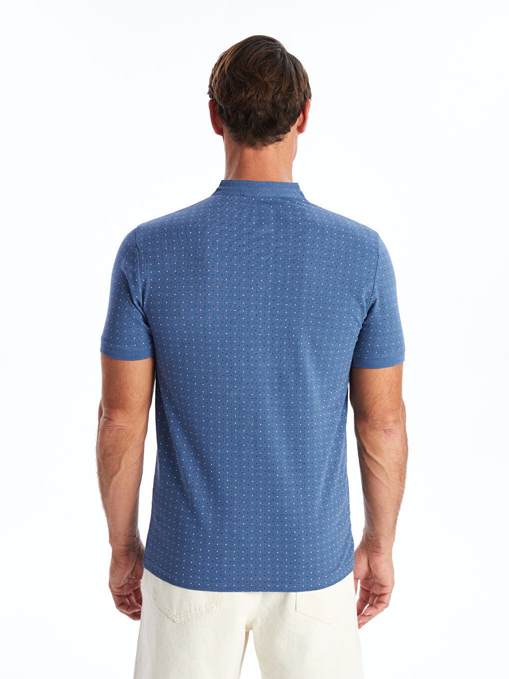 Grandad Collar Short Sleeve Men's T-Shirt-4