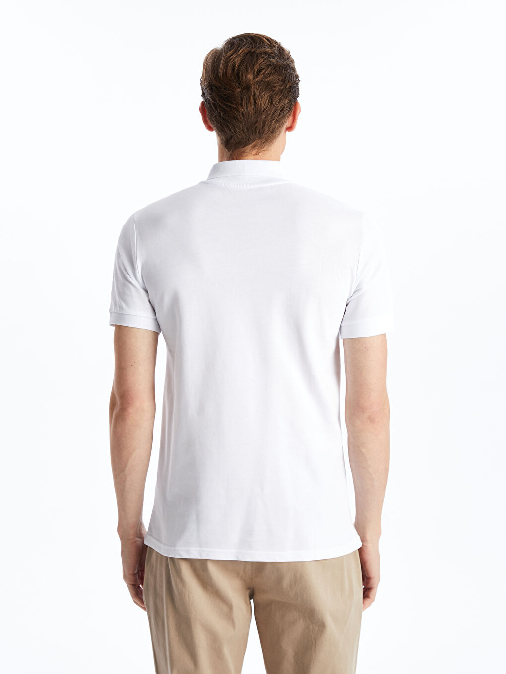 Polo Neck Short Sleeve Pique Men's T-Shirt-3