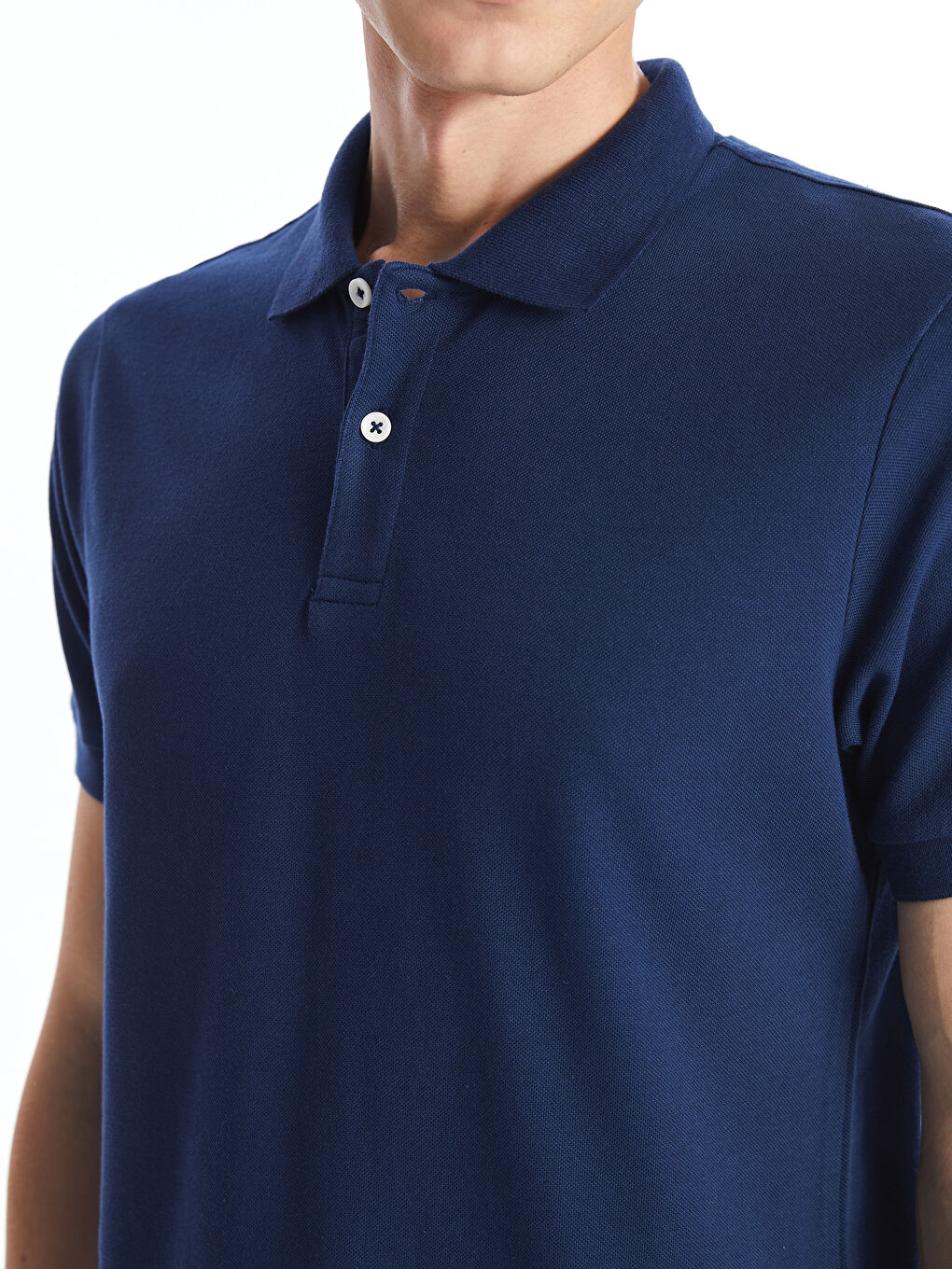 Polo Neck Short Sleeve Pique Men's T-Shirt-2