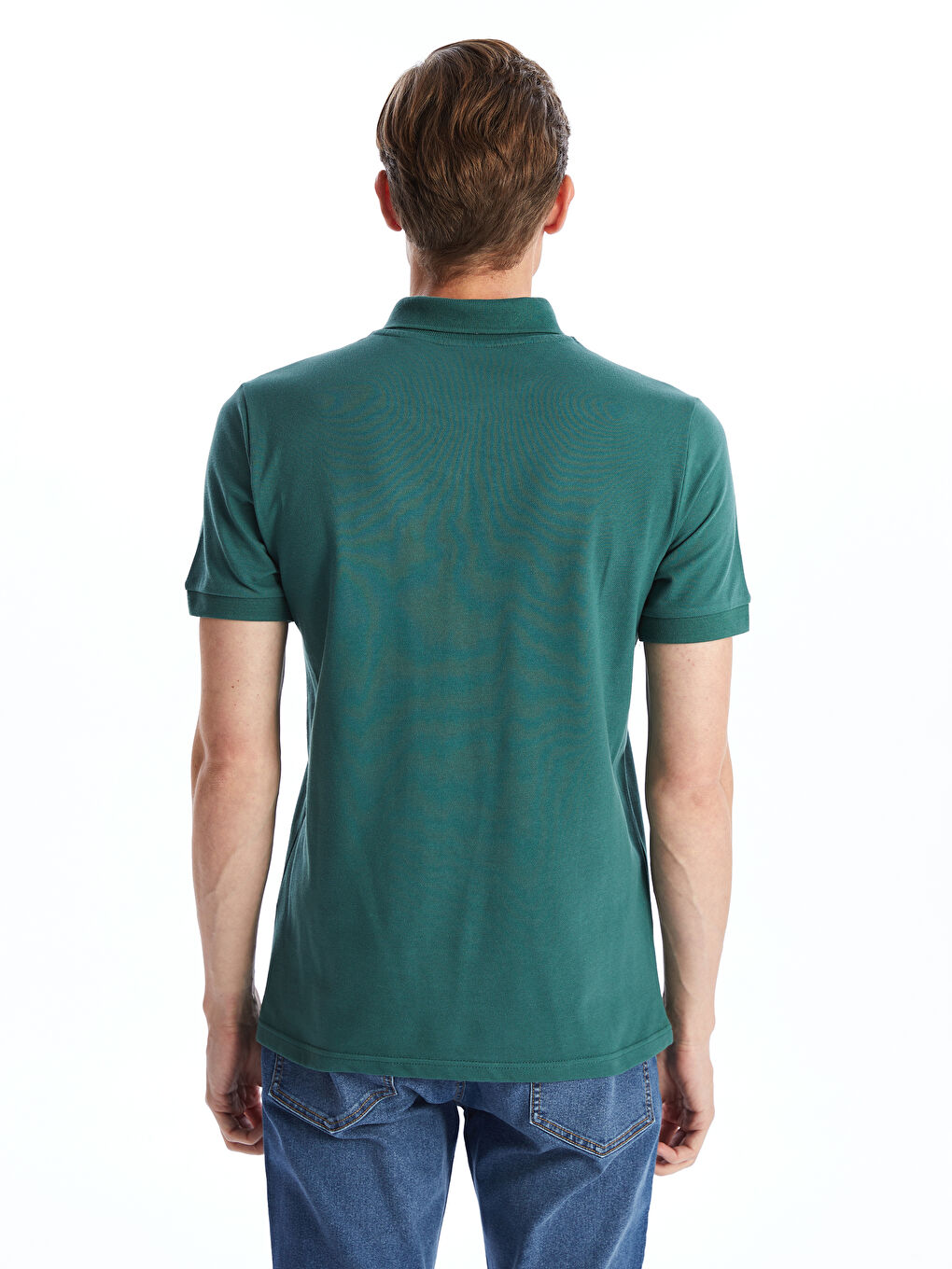 Polo Neck Short Sleeve Pique Men's T-Shirt-3