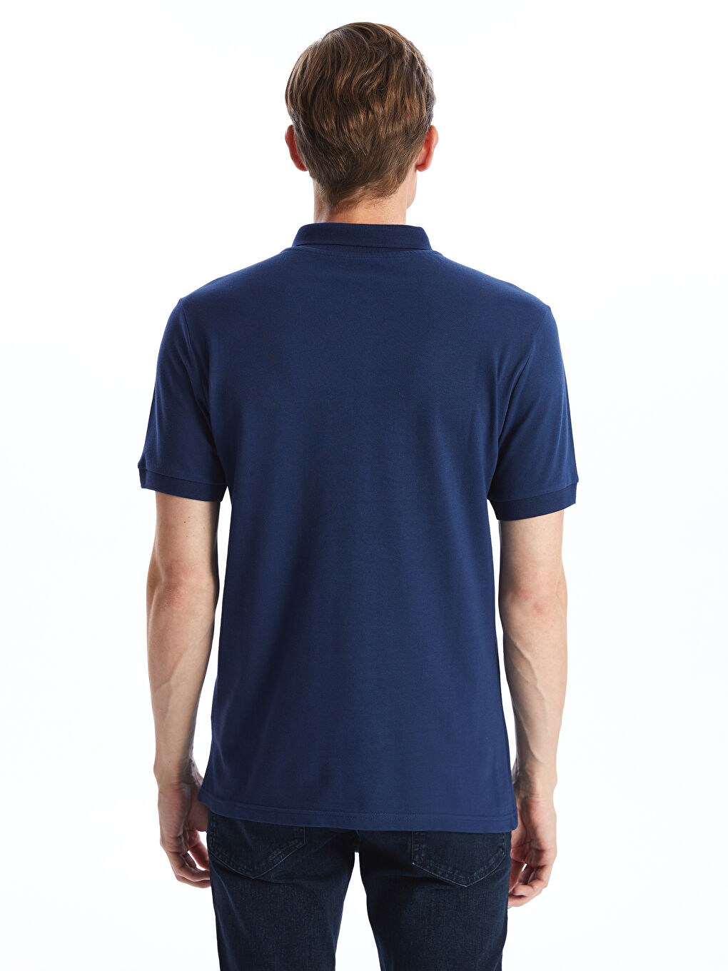 Polo Neck Short Sleeve Pique Men's T-Shirt-3