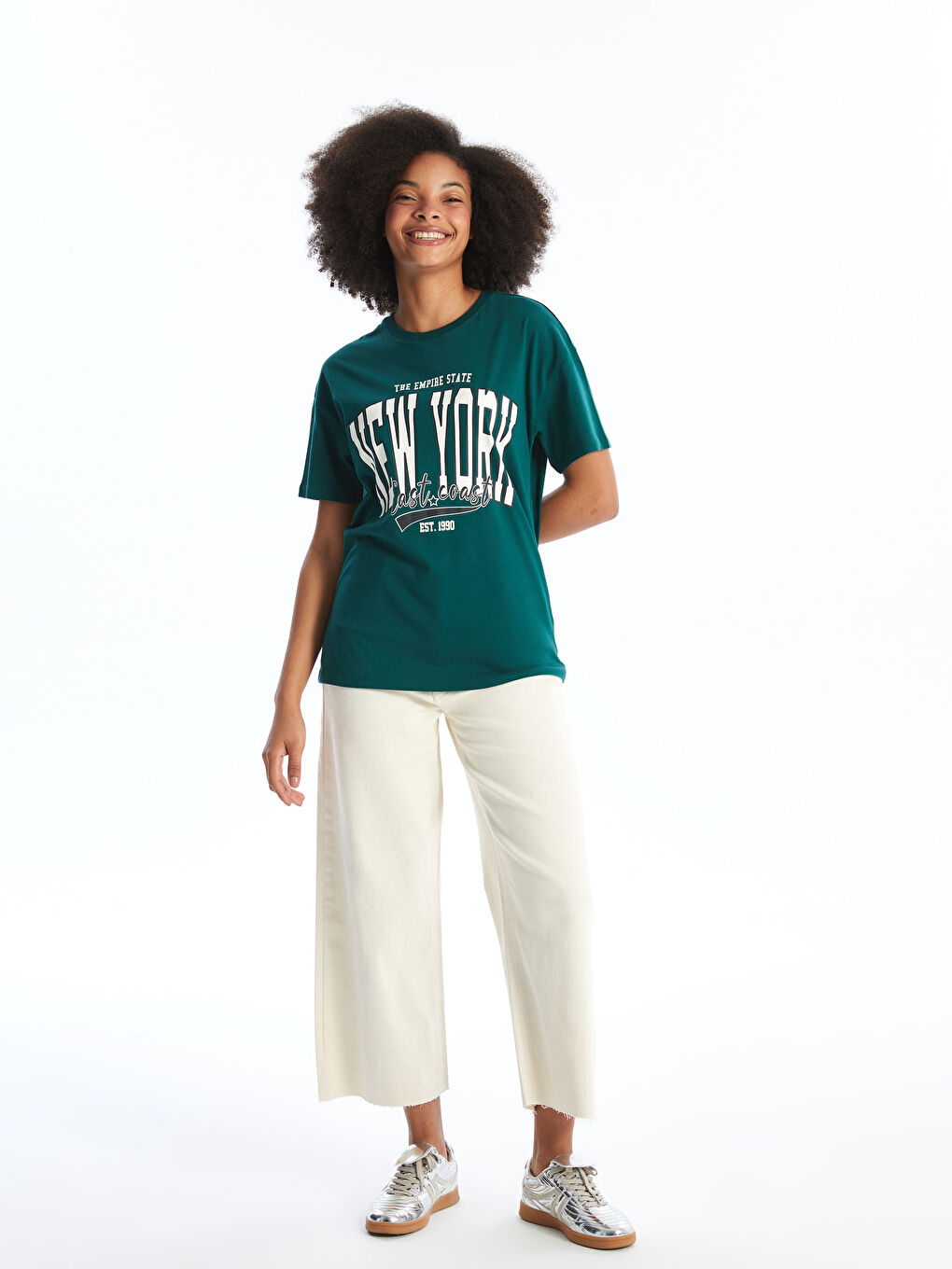 XSIDE Crew Neck Printed Short Sleeve Women's T-Shirt