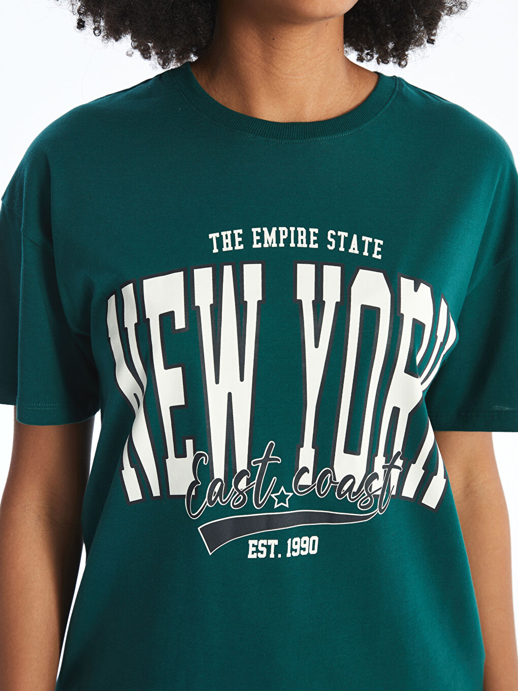 XSIDE Rundhalsausschnitt Bedrucktes Kurzarm T-Shirt für Damen -W46618Z8-VYX