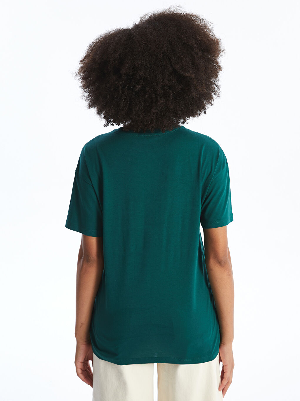 XSIDE Rundhalsausschnitt Bedrucktes Kurzarm T-Shirt für Damen -W46618Z8-VYX