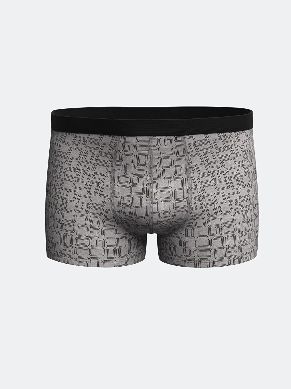 Gri Standart Kalıp Pamuklu Esnek Erkek Boxer