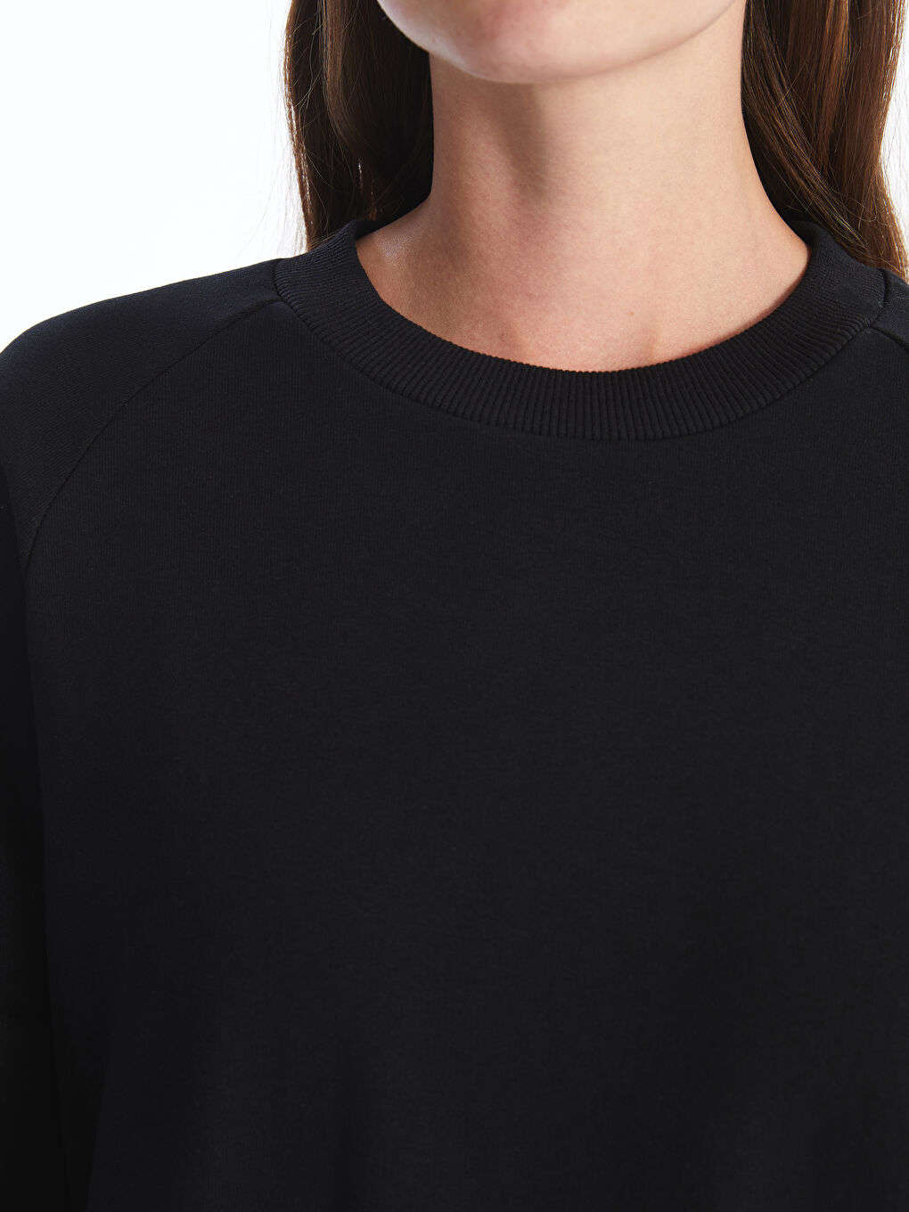 XSIDE Rundhalsausschnitt Schlichtes Oversize Sweatshirt für Damen -W46673Z8-CVL