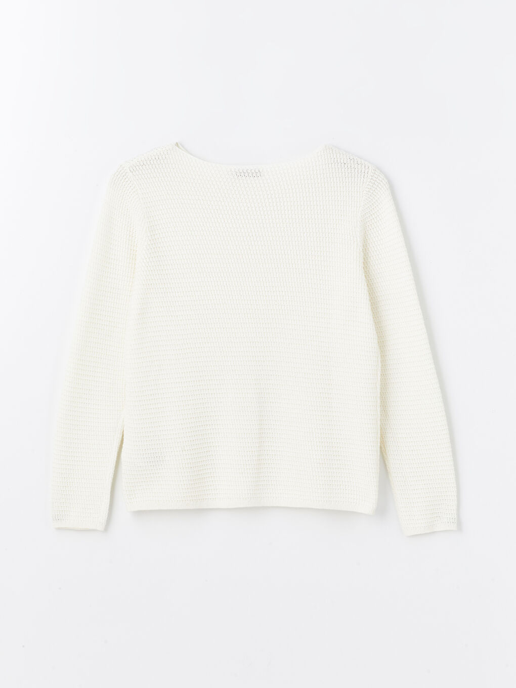 LCWAIKIKI Basic Crew Neck Self Patterned Long Sleeve Women's Knitwear Sweater -W46708Z8-R9J