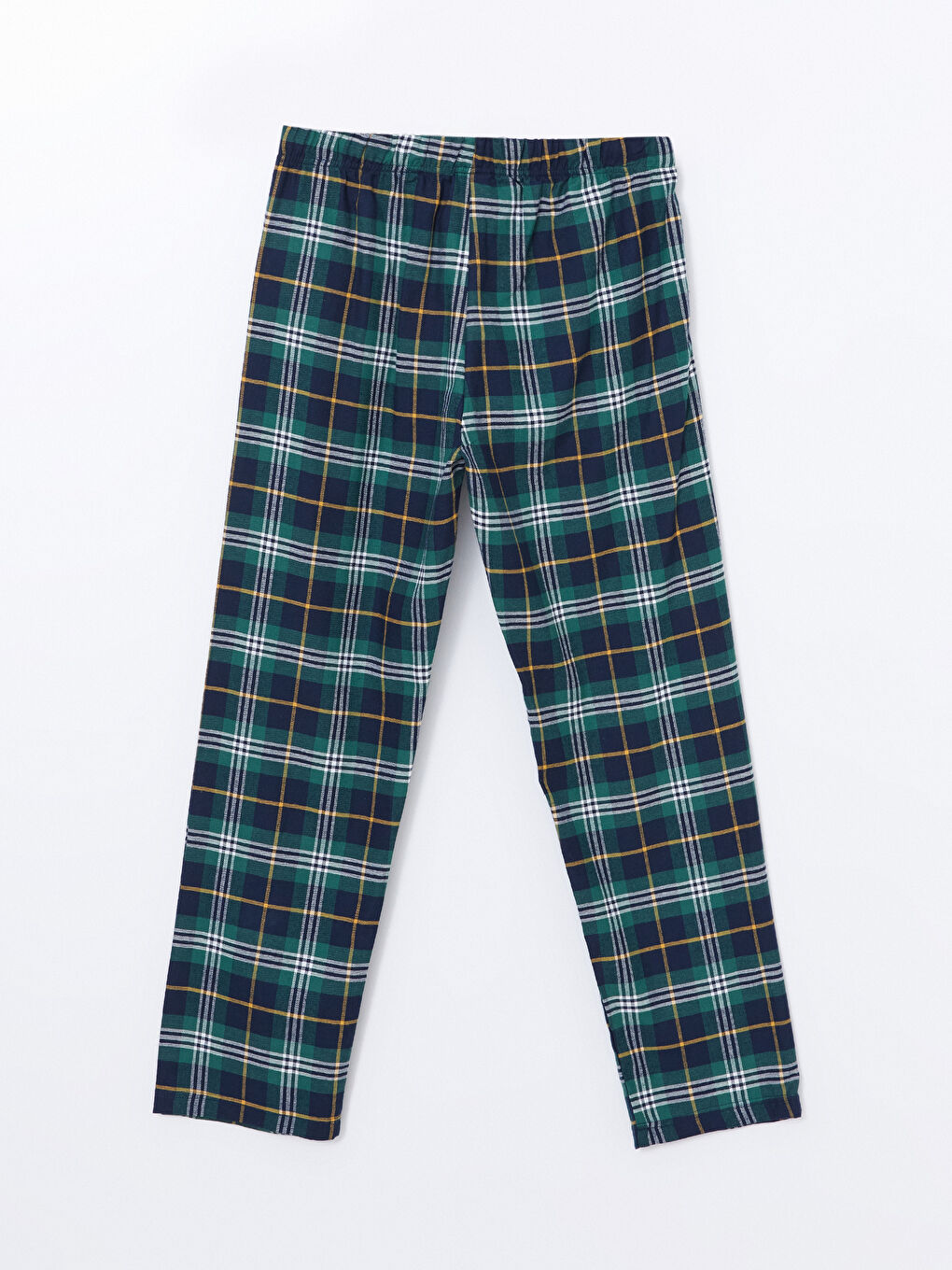 Yeşil Standart Kalıp Ekose Erkek Pijama Alt-1