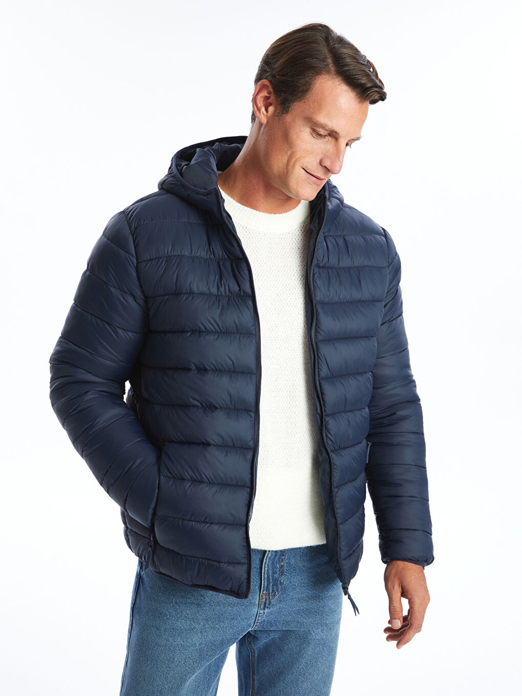 Standard Fit Hooded Men's Puffer Coat