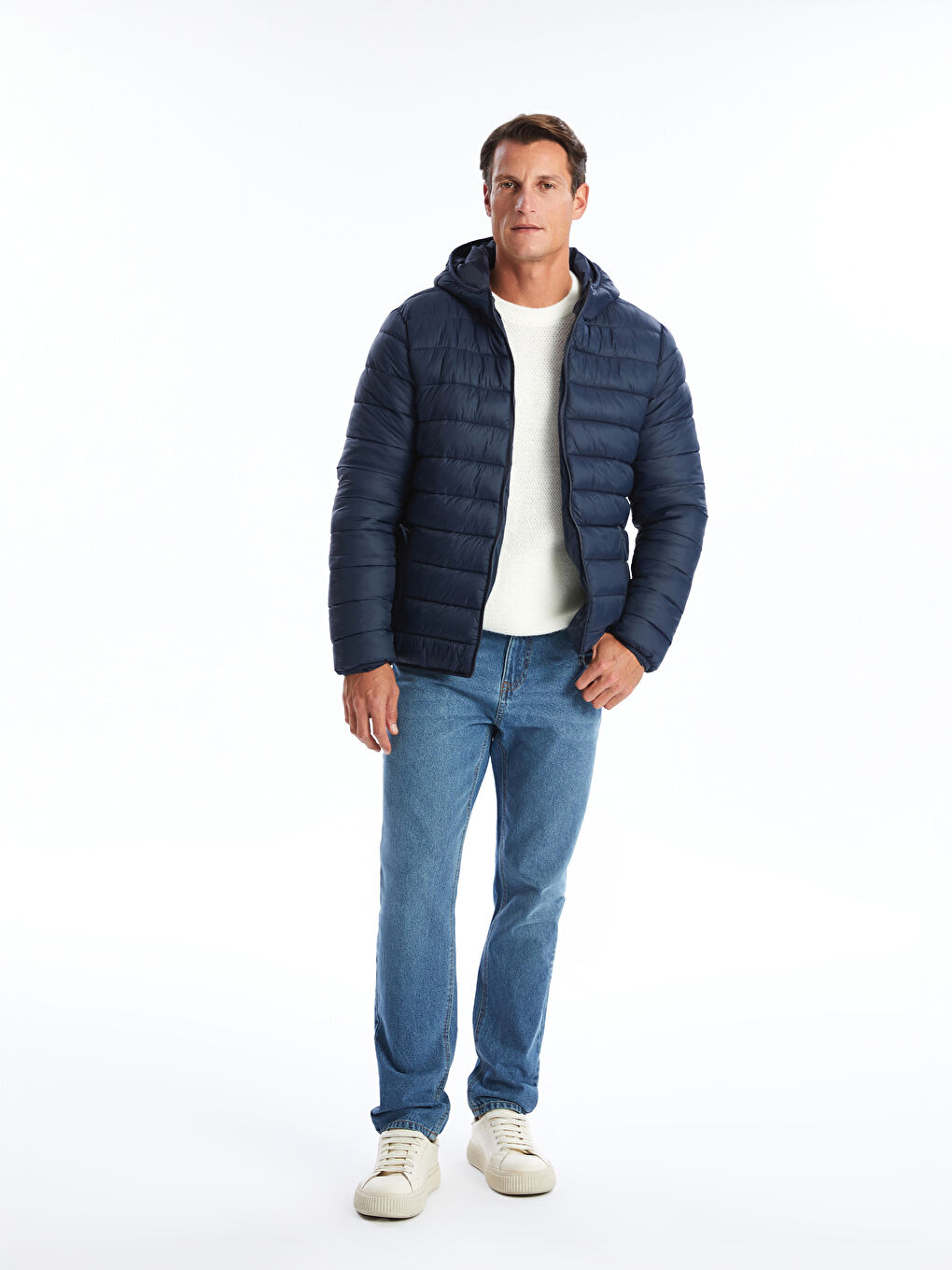 Standard Fit Hooded Men's Puffer Coat-1