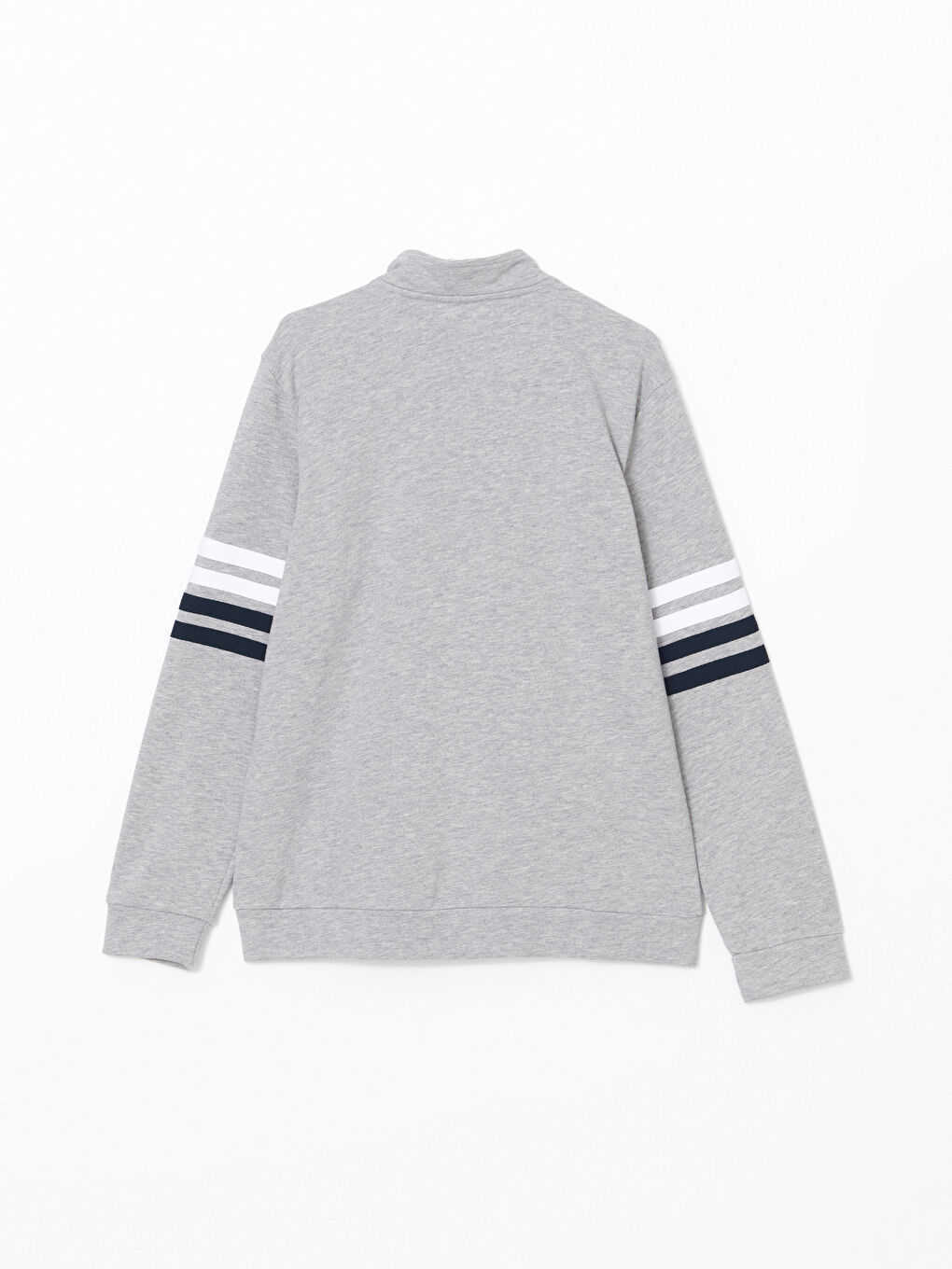 كنزة رياضية بسحاب بياقة قمعية وكم طويل للرجال-6