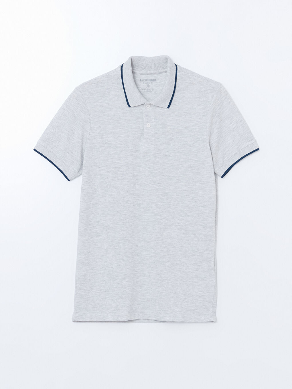 T-shirt en piqué à manches courtes et col polo pour homme-4