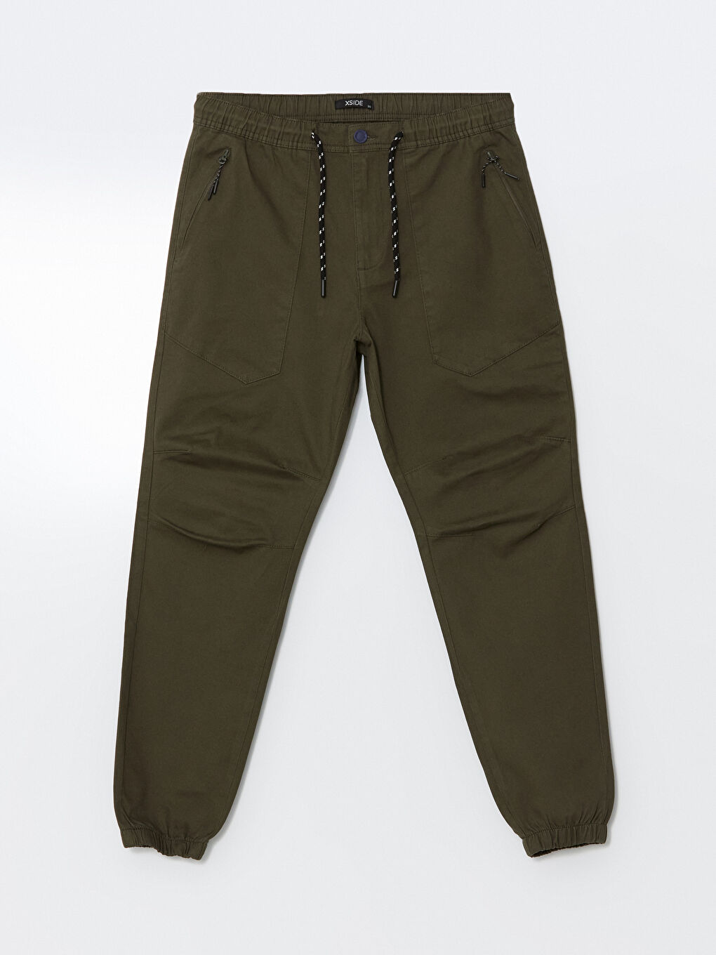 XSIDE Haki Standart Kalıp Gabardin Erkek Jogger Pantolon