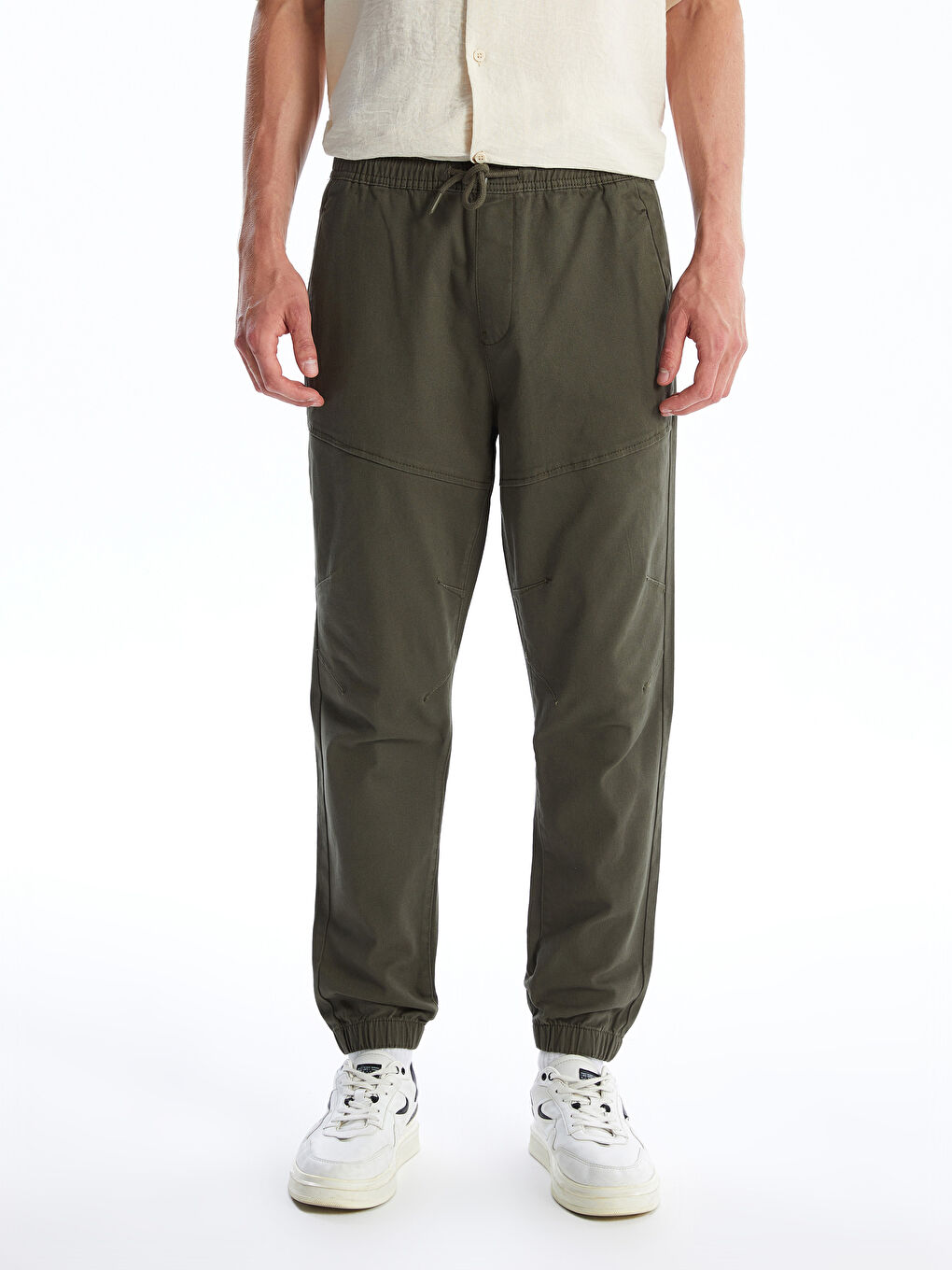 XSIDE Haki Standart Kalıp Gabardin Erkek Jogger Pantolon - 1