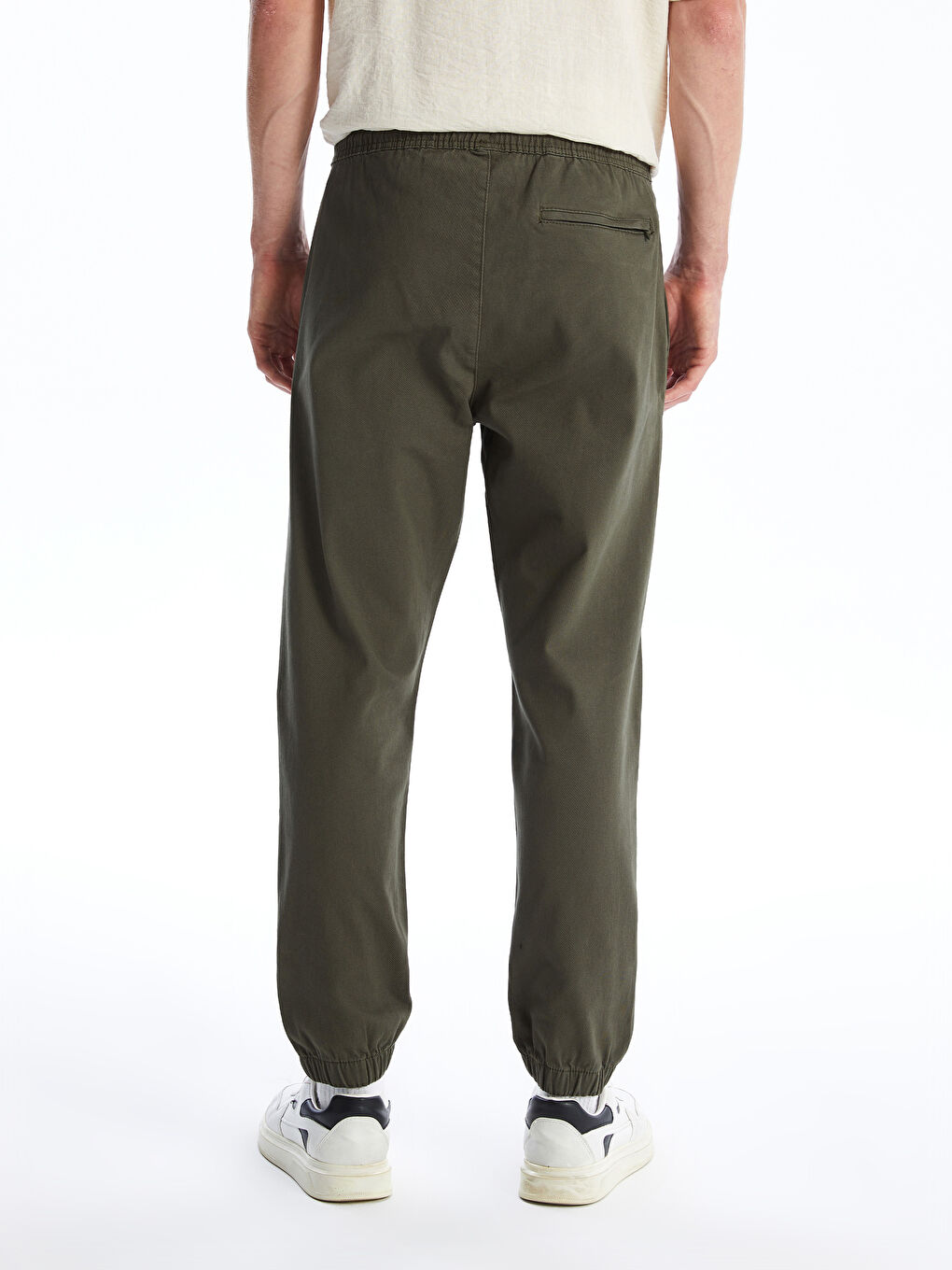 XSIDE Haki Standart Kalıp Gabardin Erkek Jogger Pantolon - 3