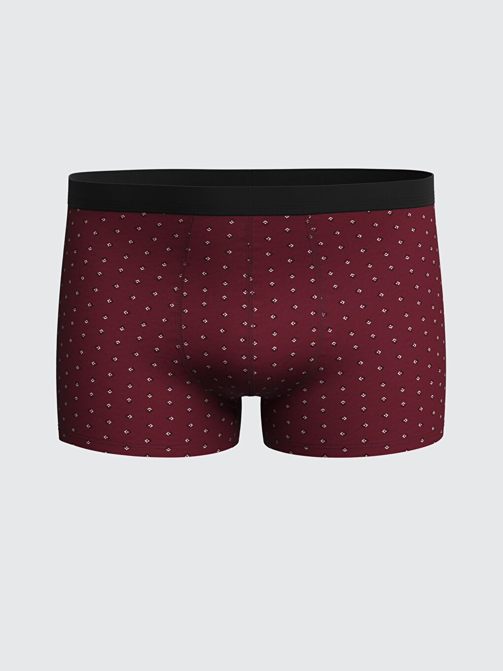 Bordo Standart Kalıp Pamuklu Esnek Erkek Boxer