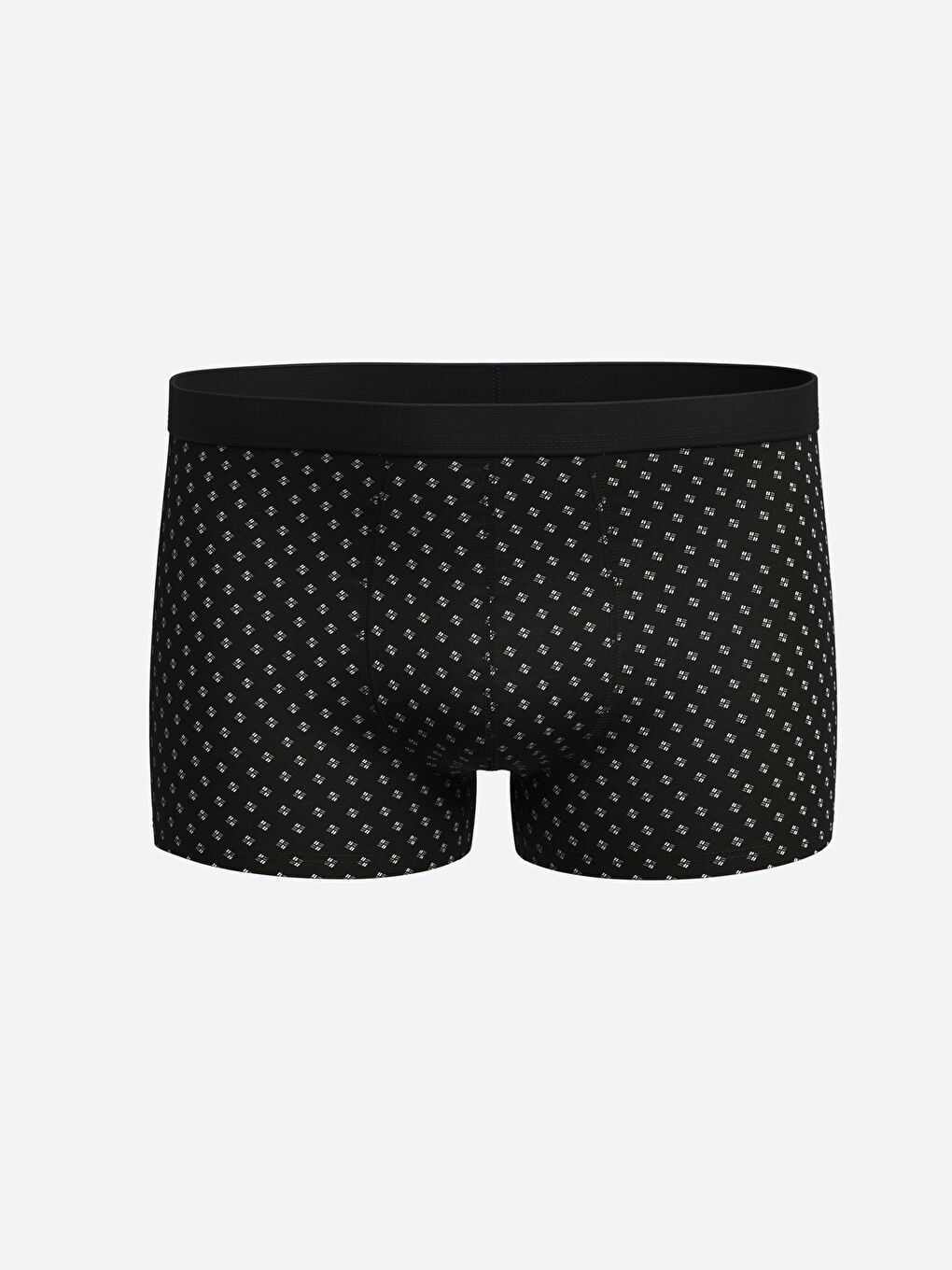 Siyah Standart Kalıp Pamuklu Esnek Erkek Boxer