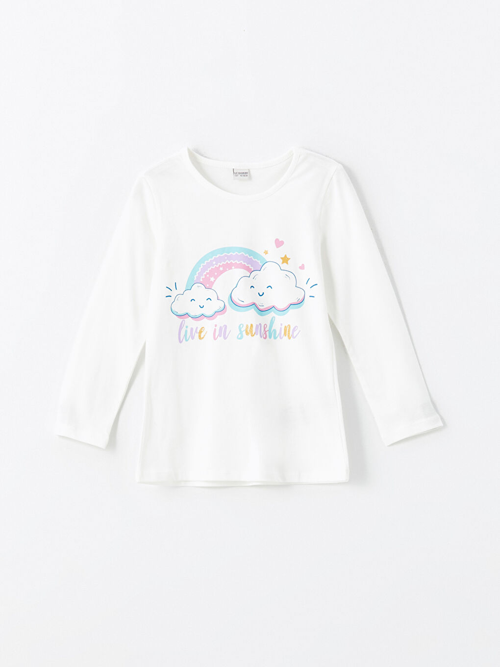 طقم بيجاما برقبة دائرية للبنات-1