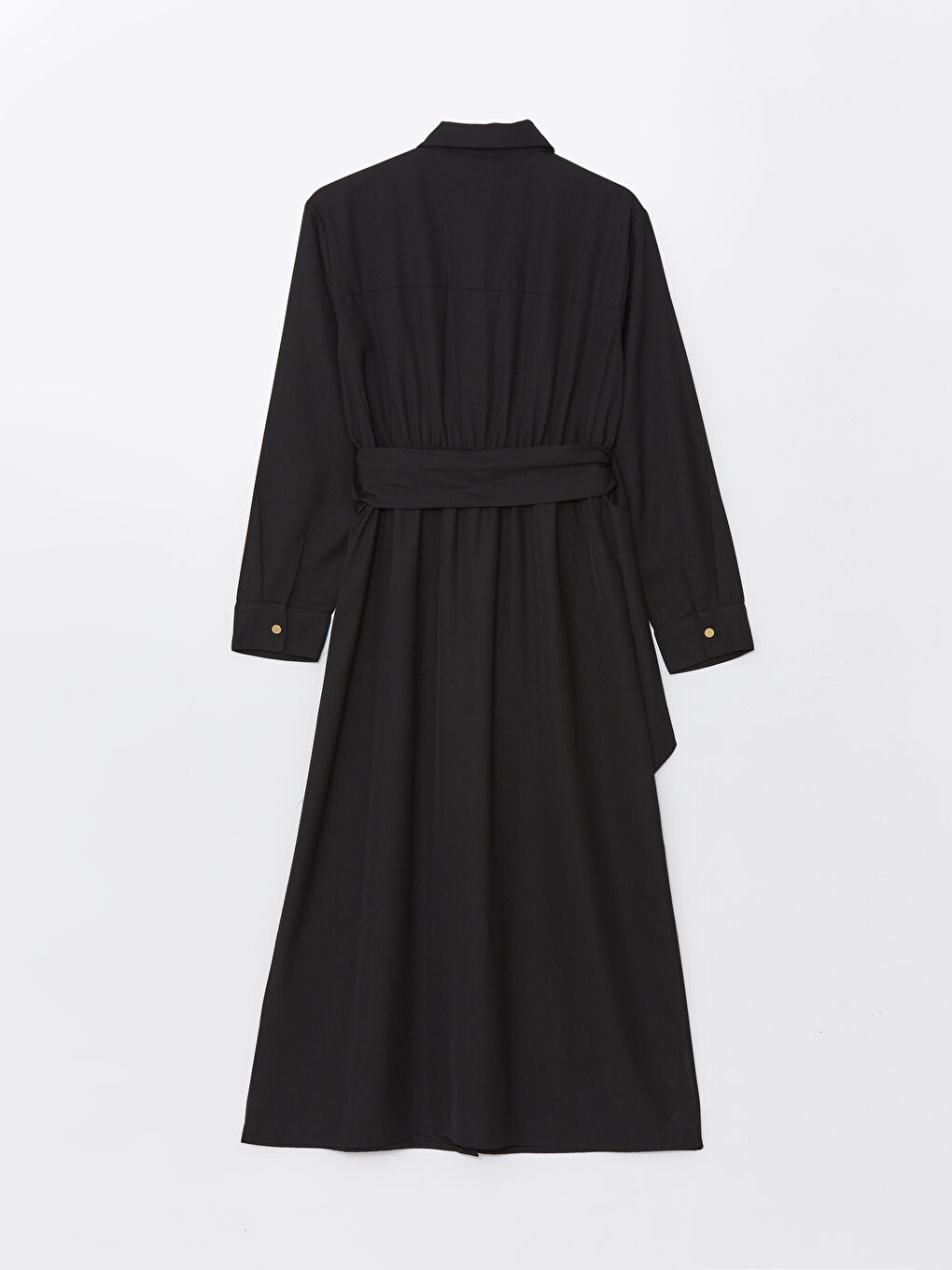 LCW Vision Plain Long Sleeve Women's Shirt Dress -W46785Z8-CVL