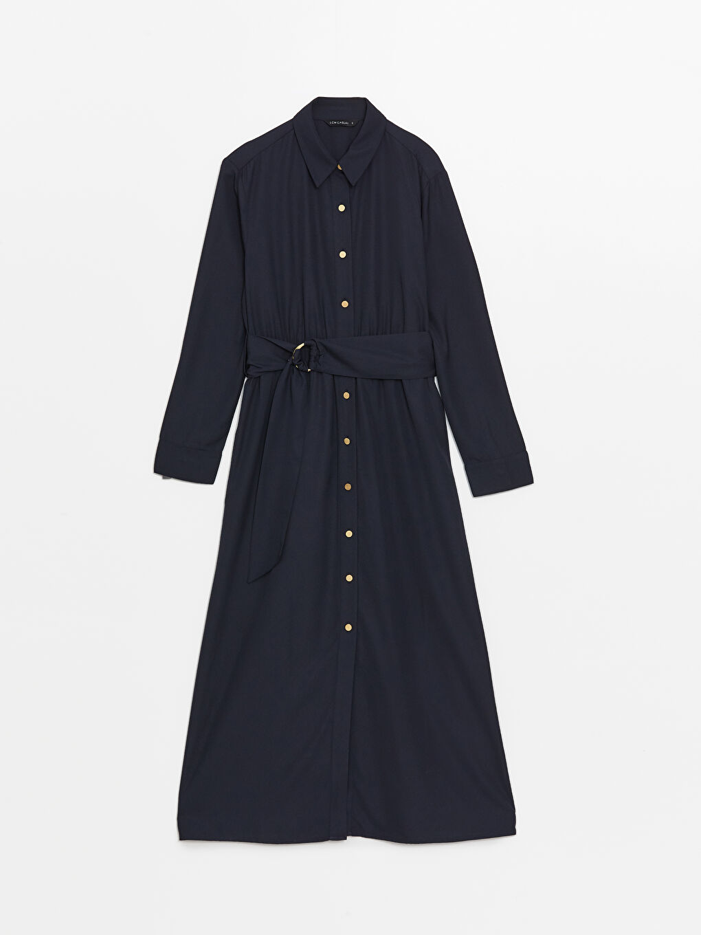 LCW Vision Plain Long Sleeve Women's Shirt Dress -W46785Z8-HRZ